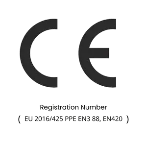 Registration Number ( EU 2016/425 PPE EN3 88, EN420 )