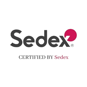 Sedex (Supplier Ethical Data Exchange) certification logo, indicating a commitment to ethical and responsible supply chain practices