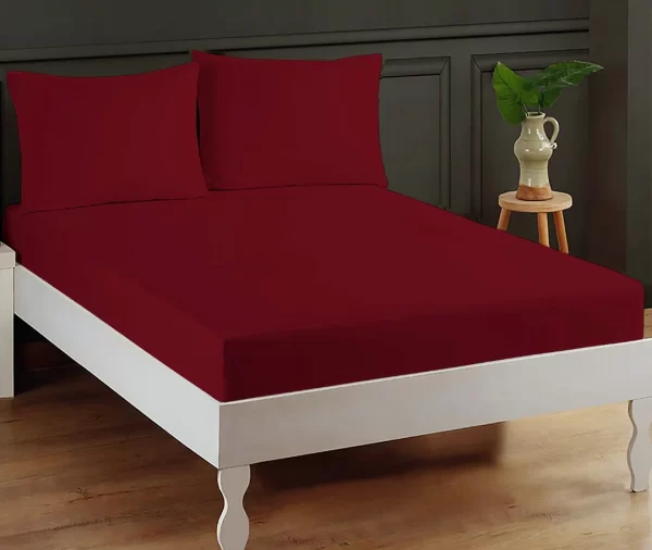 Fitted Bedsheet (Maroon)