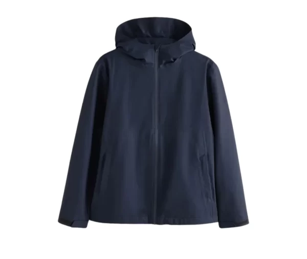 Men's Waterproof Hooded Rain Jacket (Navy Blue)