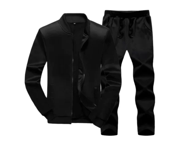 Men's Full-Zip Active Tracksuit (Black)