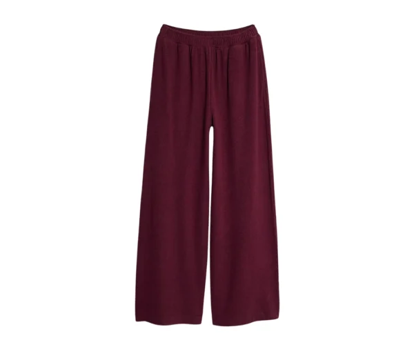 Women's Wide Leg Trouser (Maroon)