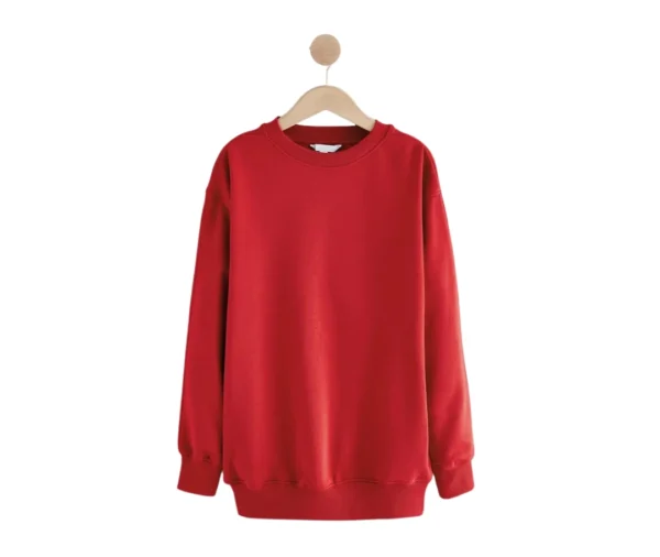 Women’s Red Longline Sweatshirt