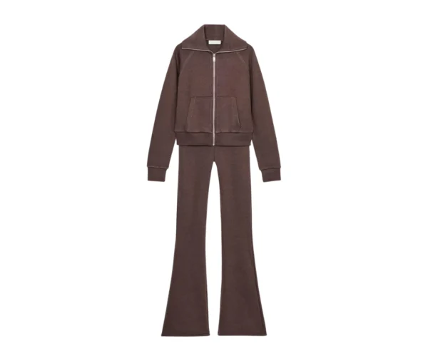 Women’s Brown Flared Tracksuit Set