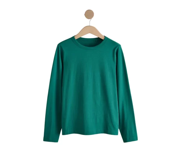 Women’s Cotton Long Sleeve T-Shirt (Green)