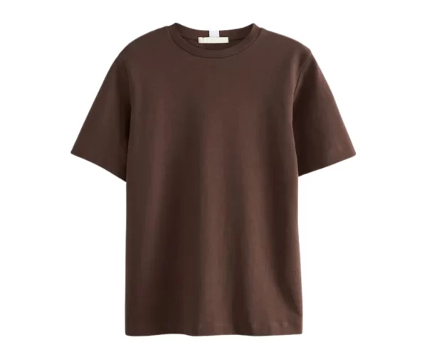 Women’s Heavyweight Crew Neck T-Shirt (Brown)