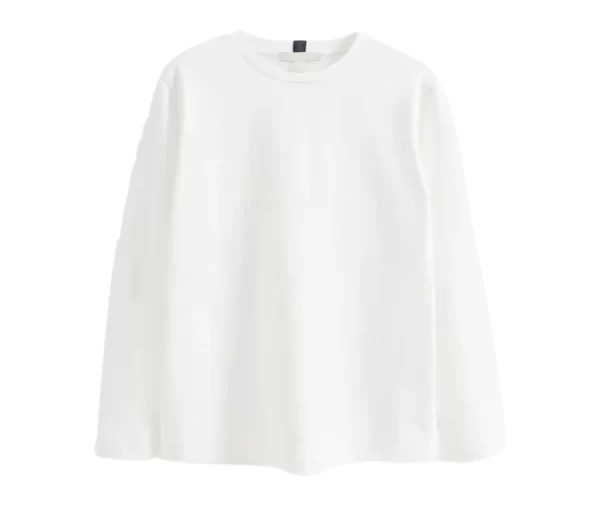 Women’s Heavyweight Long Sleeve T-Shirt (White)