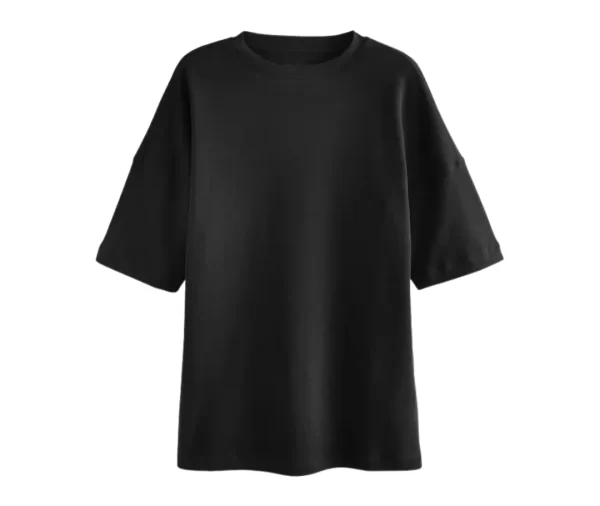 Women’s Heavyweight Longline T-Shirt (Black)