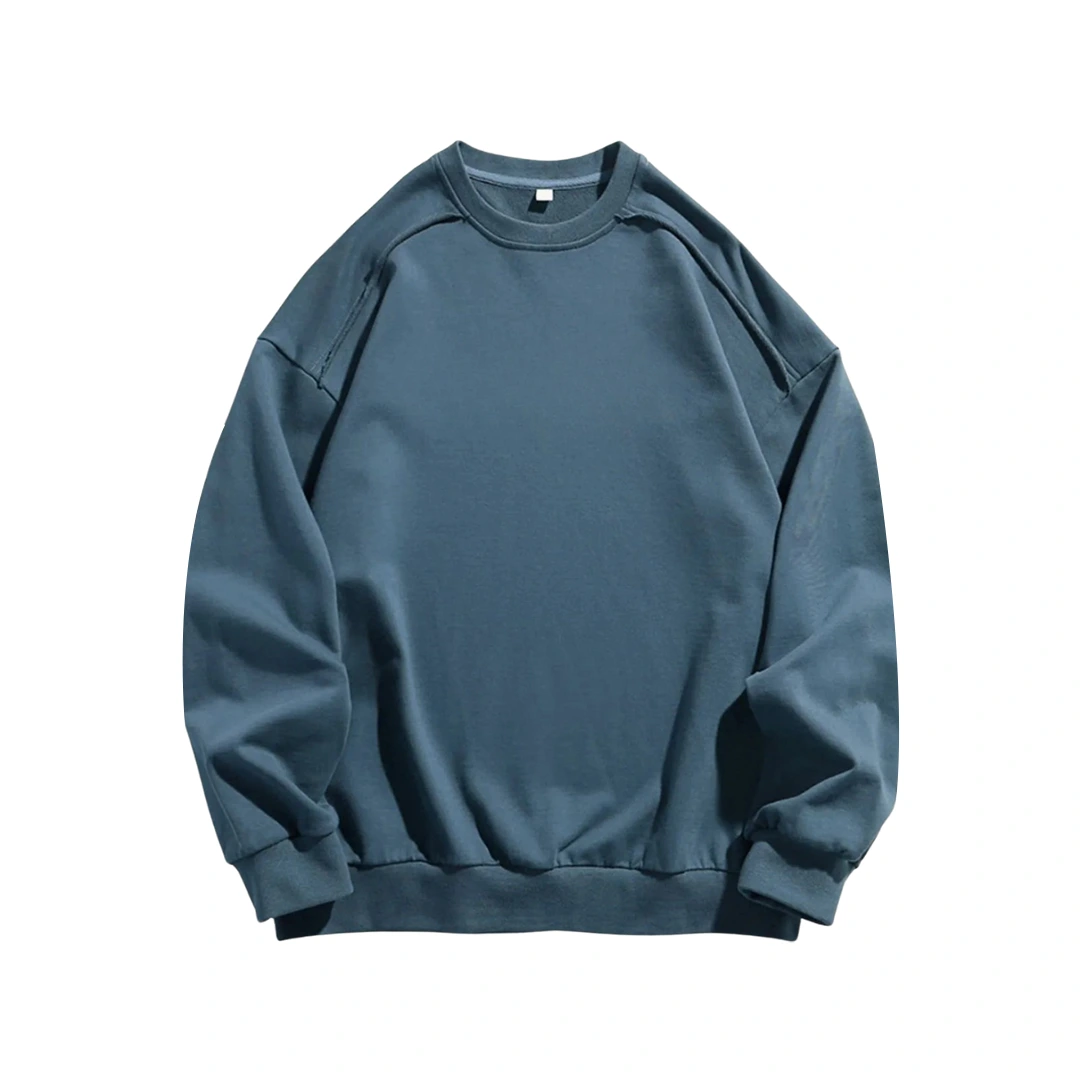 Men’s Round Neck Sweatshirt (Light Blue)