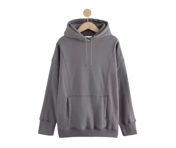 Women's Oversized Seam-Detail Pullover Hoodie