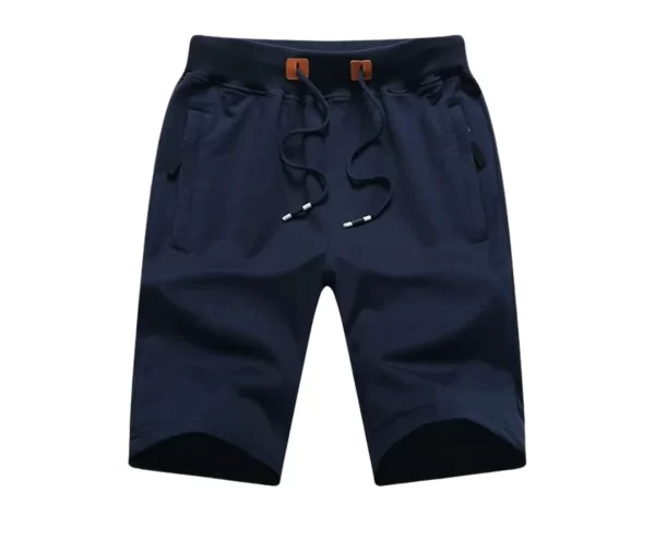 Men’s Relaxed Fit Elastic Waist Shorts (Navy Blue)