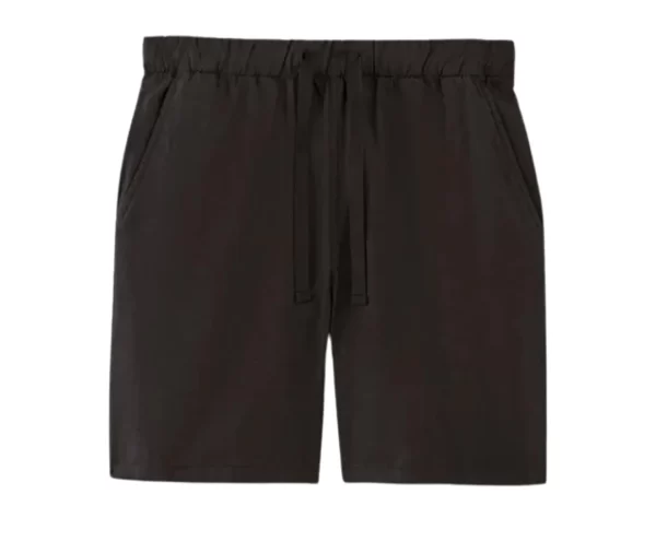 Men's Linen Blend Easy-Fit Shorts (Black)