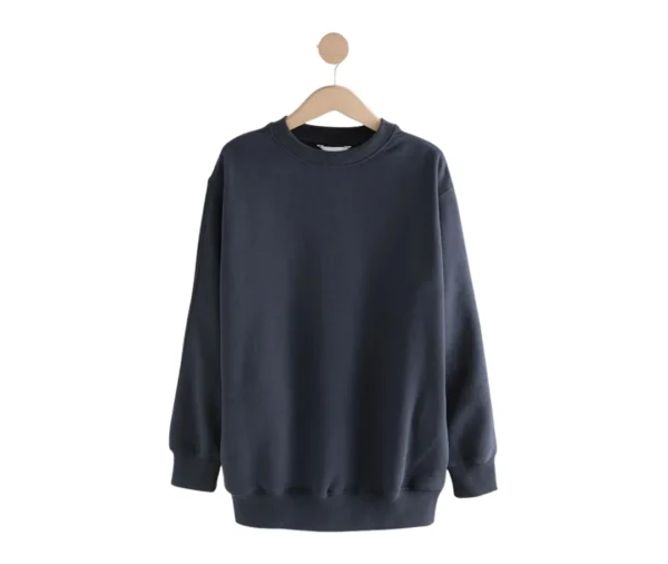 Women’s Navy Blue Longline Sweatshirt