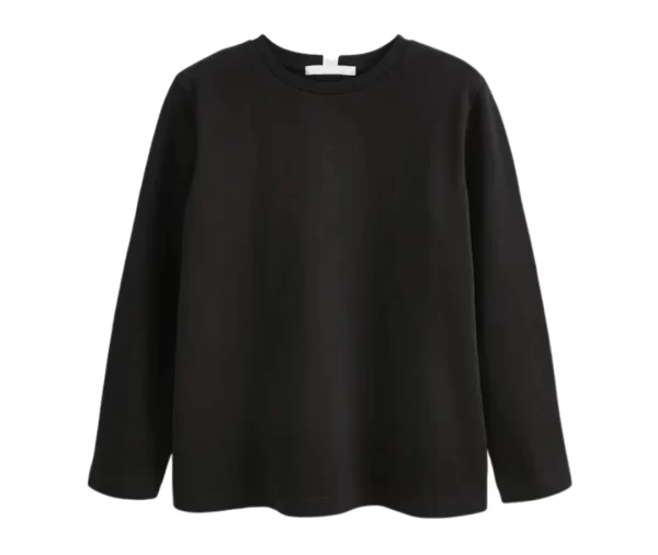 Women’s Heavyweight Long Sleeve T-Shirt (Black)