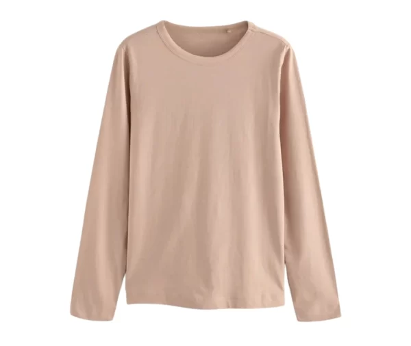 Women’s Long Sleeve T-Shirt (Light Beige)