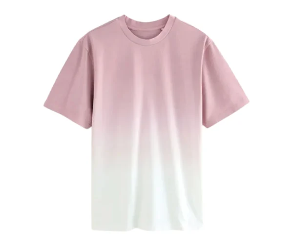 Men’s Dip Dye T-Shirt (Pink and White)