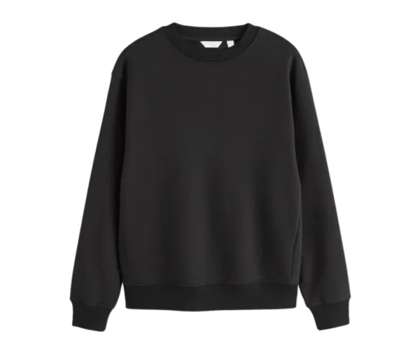 Men’s Cotton Crew Sweatshirt (Black)