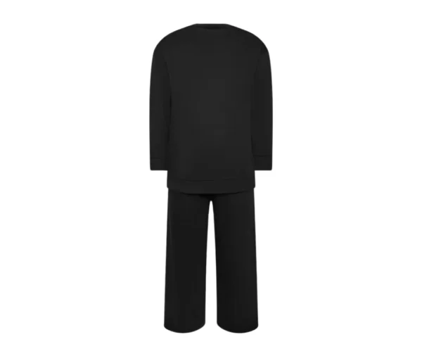 Women's Wide Leg Tracksuit Set (Black)