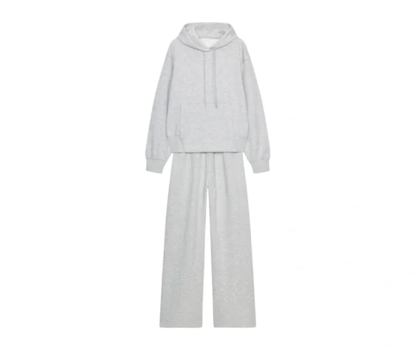 Women's Grey Wide Leg Tracksuit Set