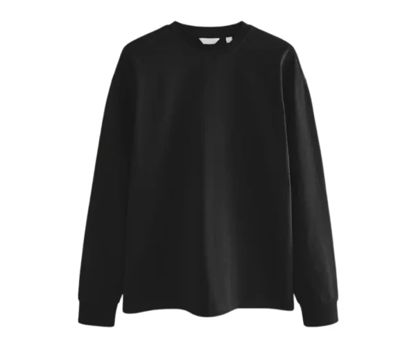Men’s Heavyweight Long Sleeve T-Shirt (Black)