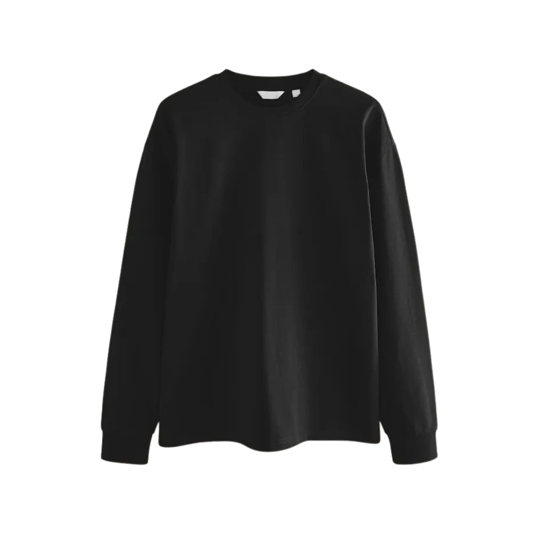 Men’s Heavyweight Long Sleeve T-Shirt (Black)