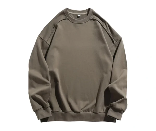Men’s Round Neck Sweatshirt (Grey-Brown)