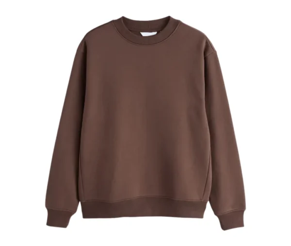 Men’s Cotton Crew Sweatshirt (Brown)