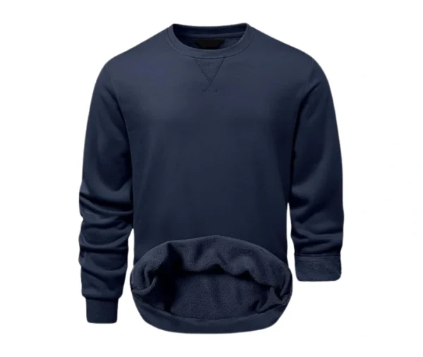 Men’s Warm Lined Sweatshirt (Navy Blue)