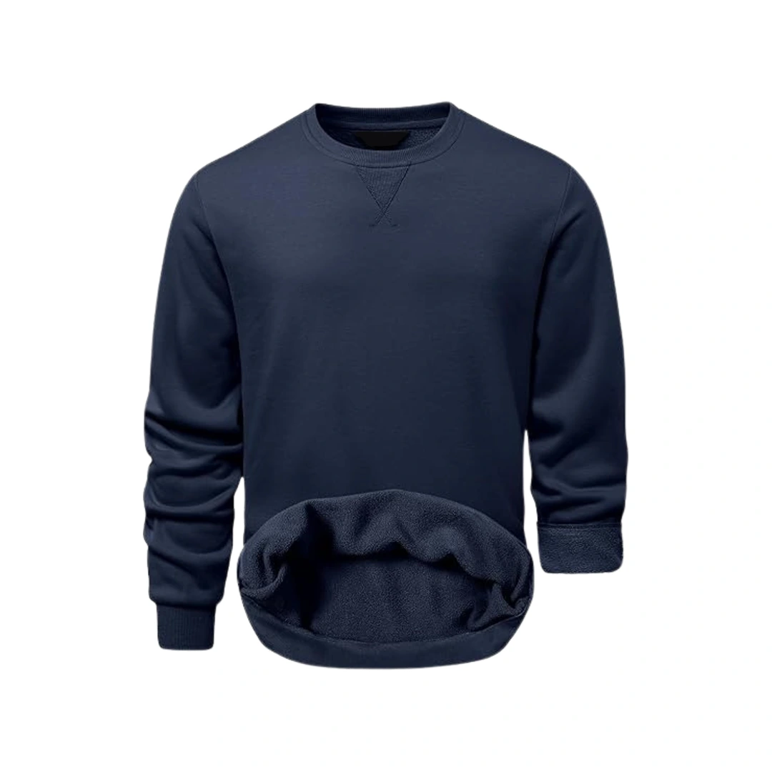 Men’s Warm Lined Sweatshirt (Navy Blue)