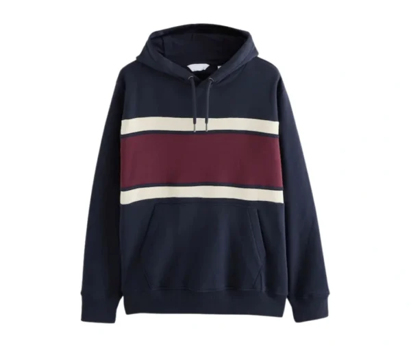 Men’s Colorful Overhead Hoodie (Navy Blue)