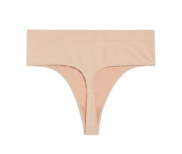 Plain Microfiber G-String (Beige)