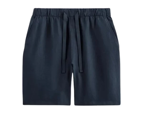 Men's Linen Blend Easy-Fit Shorts (Navy Blue)