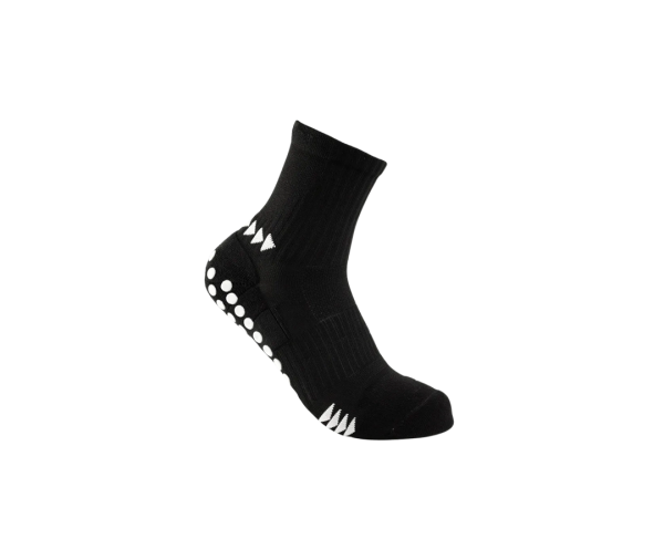 Grip Running Socks Quarter Length - Black