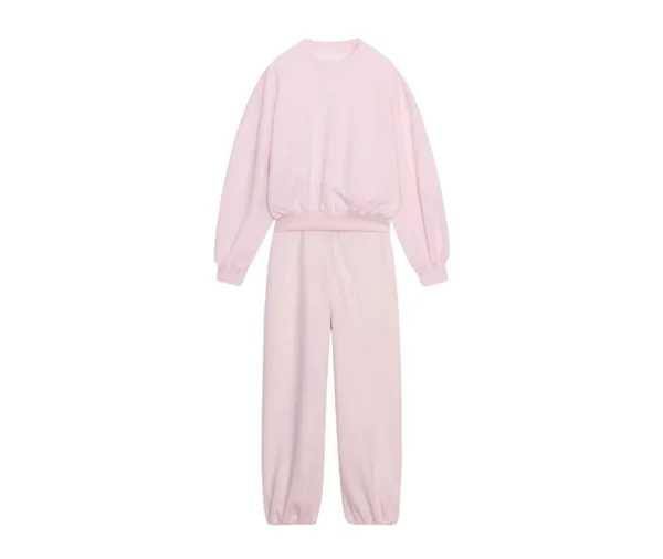 Women's Pink Relaxed Fit Sweatshirt & Joggers Set