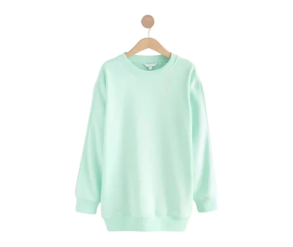 Women’s Mint Green Longline Sweatshirt