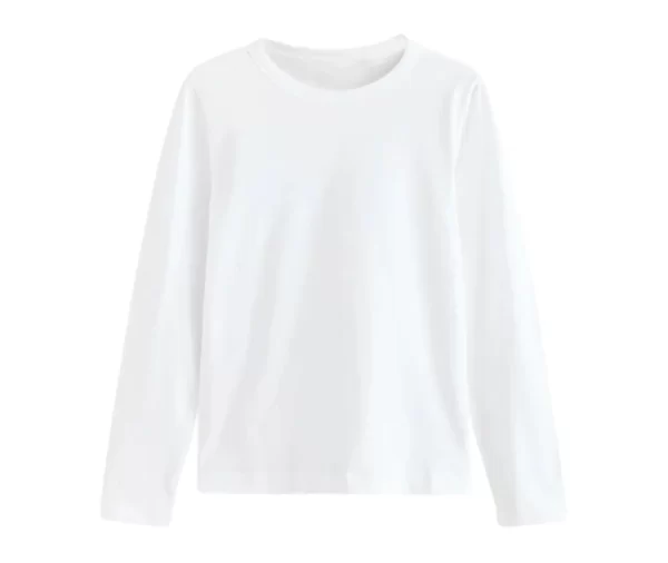 Women’s Cotton Long Sleeve T-Shirt (White)