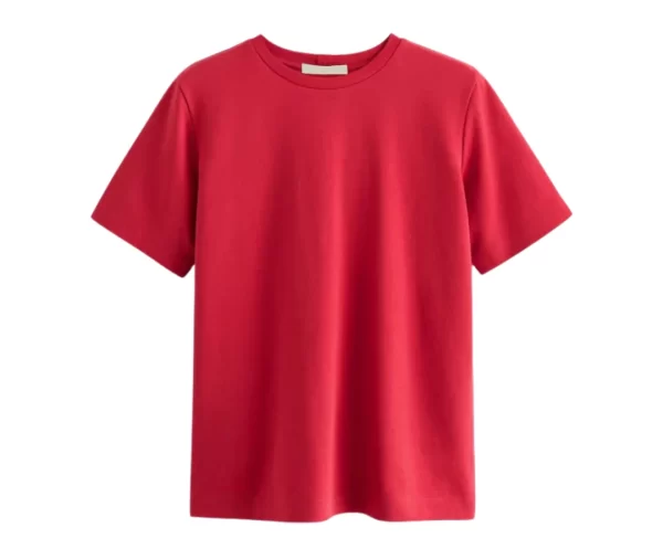 Women’s Heavyweight Crew Neck T-Shirt (Red)