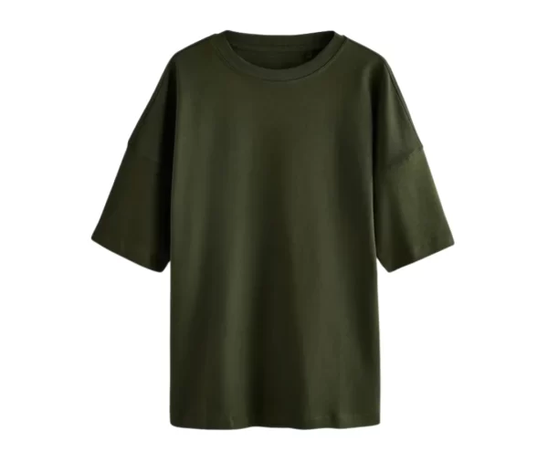 Women’s Heavyweight Longline T-Shirt (Dark Olive Green)