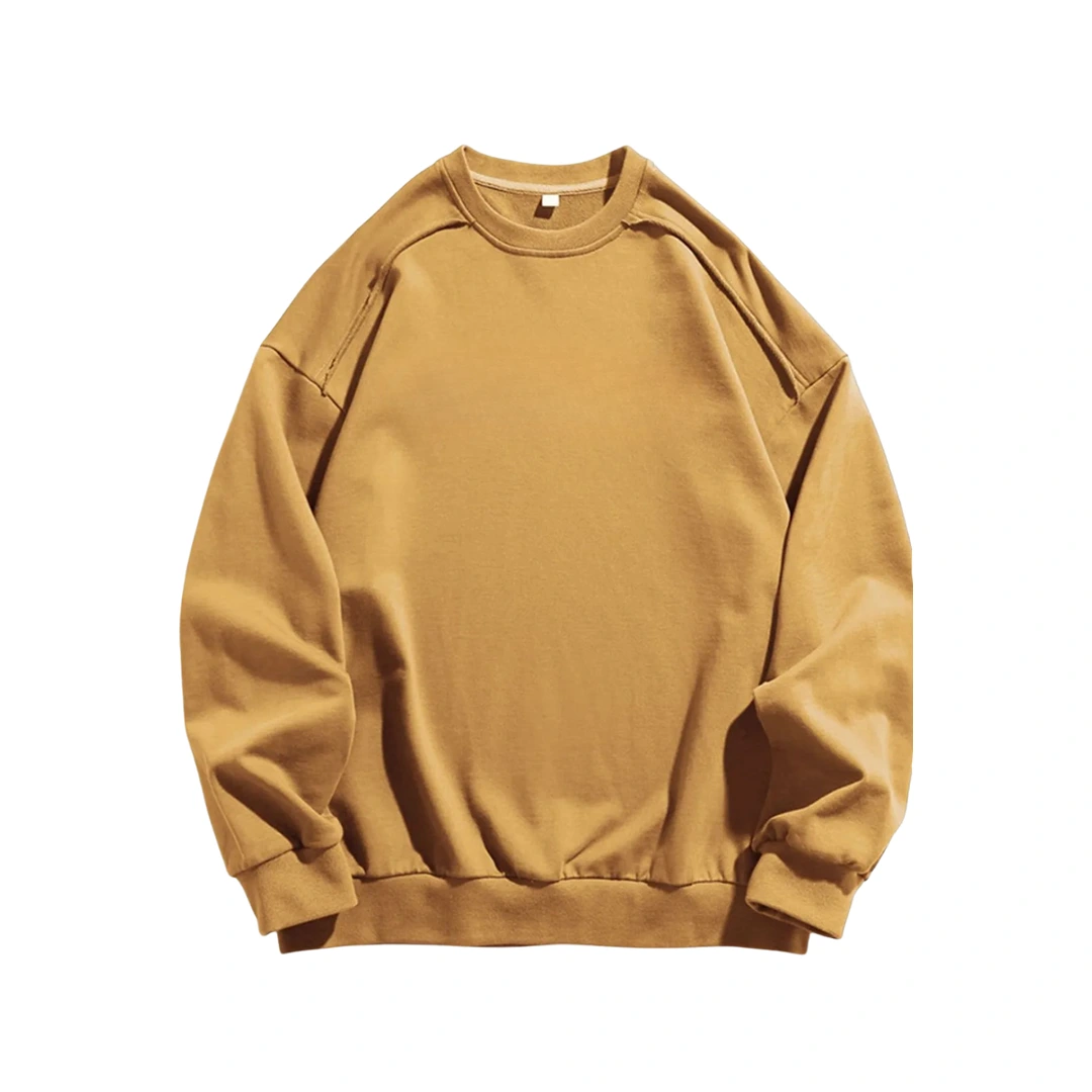 Men’s Round Neck Sweatshirt (Mustard Yellow)