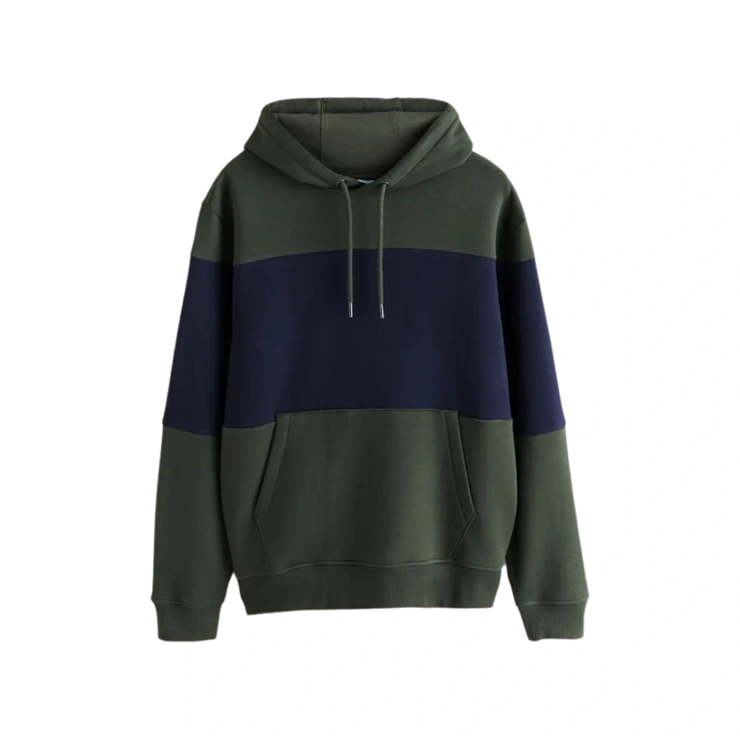 Men’s Colorful Overhead Hoodie (Olive Green)