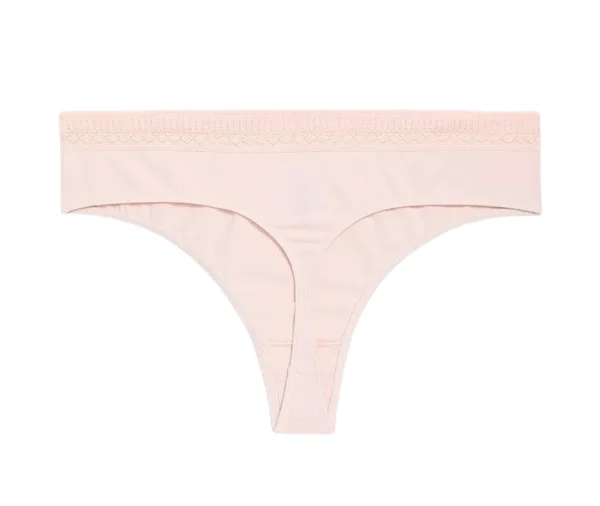 Plain Microfiber G-String (Light Pink)
