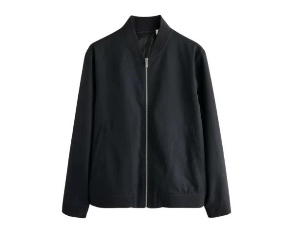 Smart Casual Full-Zip Bomber (Navy Blue)