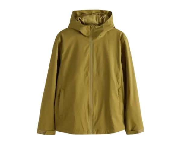 Men's Waterproof Hooded Rain Jacket (Mustard Yellow)