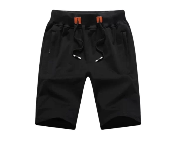 Men’s Relaxed Fit Elastic Waist Shorts (Black)