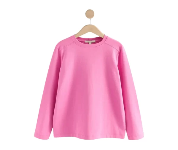 Women’s Heavyweight Long Sleeve T-Shirt (Pink)