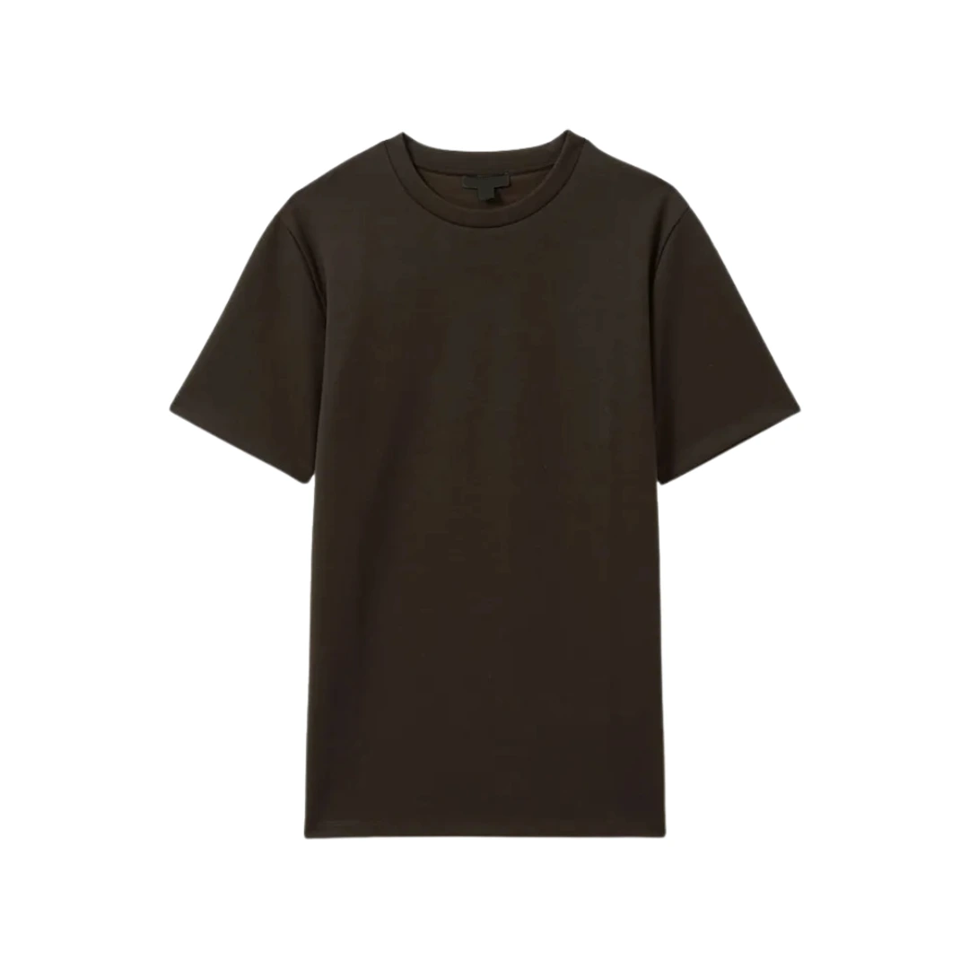 Men’s Interlock Crew Neck T-Shirt (Dark Brown)