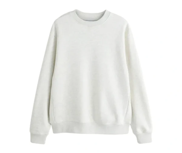 Men’s Cotton Crew Sweatshirt (Off-White)
