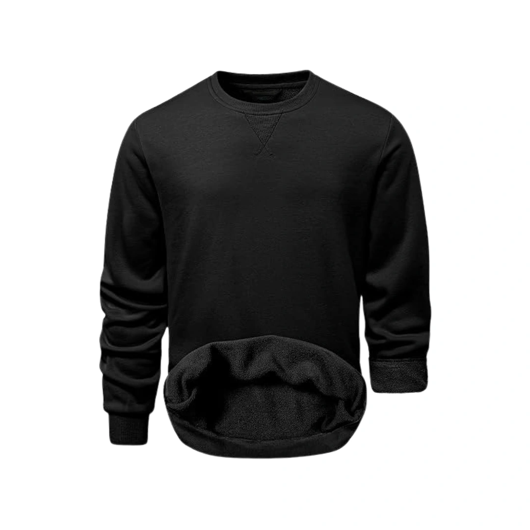 Men’s Warm Lined Sweatshirt (Black)