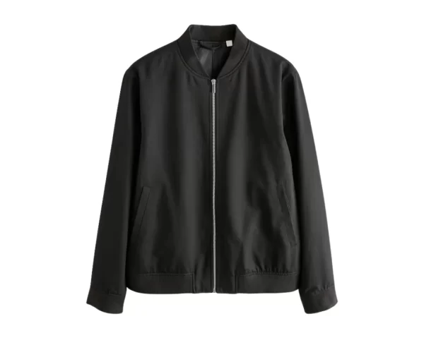 Smart Casual Full-Zip Bomber (Black)