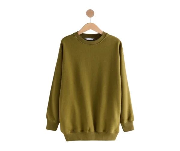 Women’s Olive Green Longline Sweatshirt